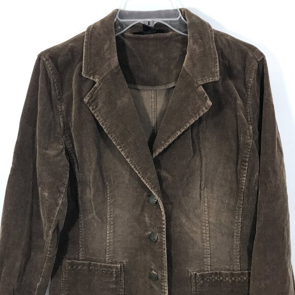 Style & Co Corduroy Blazer Brown Jacket L - Picture 5 of 9